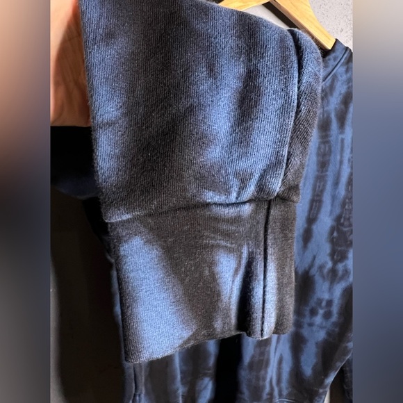 Sundry For Evereve Tie Dye Zip Tunic Pullover Sweatshirt Blue/Black Sz 1 Small - Picture 8 of 9